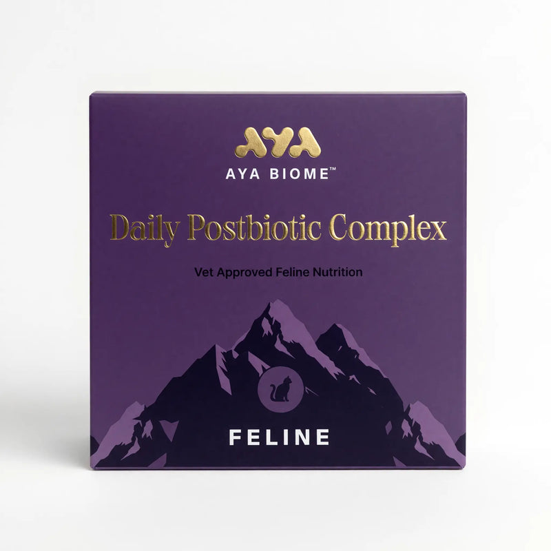 AYA BIOME™ Cat - Fermented Turmeric & Taurine | Daily Postbiotic Complex for Cats | 6 Actives · 30 Sachets