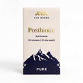 Box of AYA BIOME Postbiotic Gut Formula with mountain design on a white background