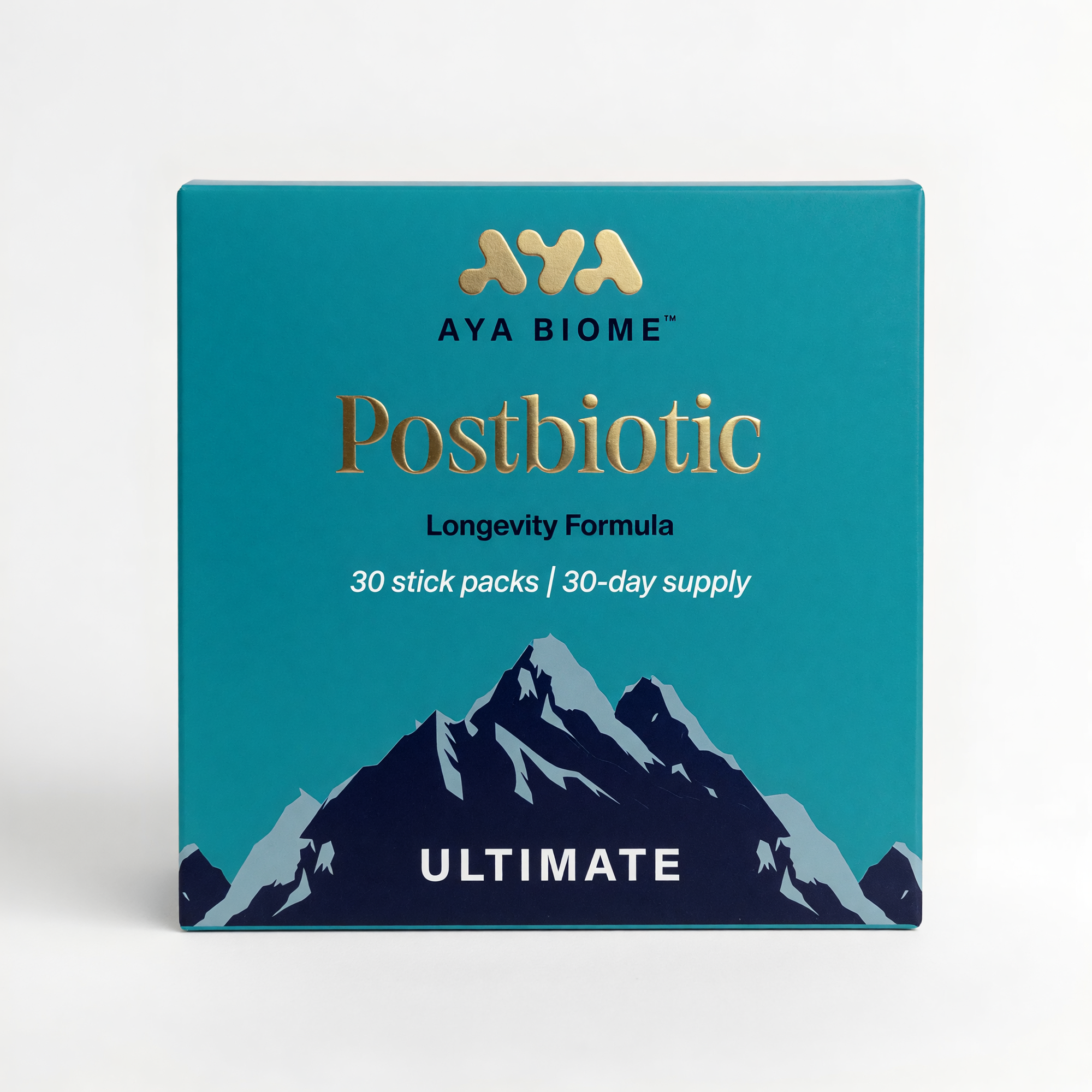 Ultimate Longevity AYA BIOME fermented turmeric daily postbiotic longevity supplement UK