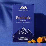 AYA BIOME™ Men's Wellness box with two chewable tablets and fresh turmeric root